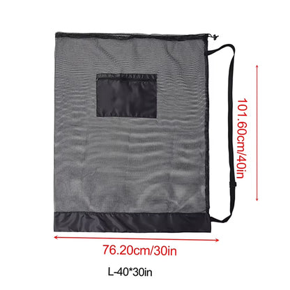 Mesh Soccer Ball Bag Drawstring Sports Ball Bag with Zipper Pocket Extra Large Storage Bags for Football Volleyball Basketball