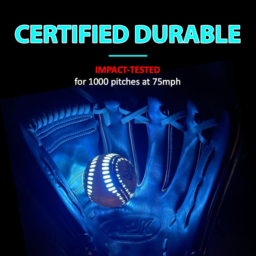 Light up Baseball, Glow in the Dark Baseball, Sports Gear Accessories Gifts for Boys 8 9 10 11 12 13 14 15 Years Old, Kids Teens All Ages Gift Ideas