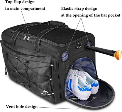 Baseball Softball Bag Extra Large Catchers Gear Duffle Bag Vented Shoes